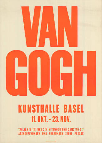 Van Gogh, Kunsthalle Basel