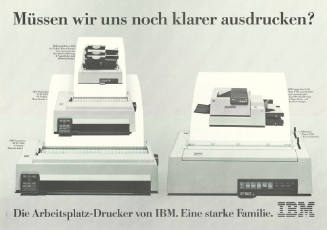 Müssen wir uns noch klarer ausdrucken? Die Arbeitsplatz-Drucker von IBM. Eine starke Familie.