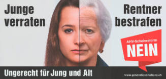 Junge verraten, Rentner bestrafen, Ungerecht für Jung und Alt, AHV-Scheinreform Nein