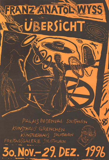 Franz Anatol Wyss, Übersicht, Palais Besenval Solothurn, Kunsthaus Grenchen, Künstlerhaus Solothurn, Freitagsgalerie Solothurn