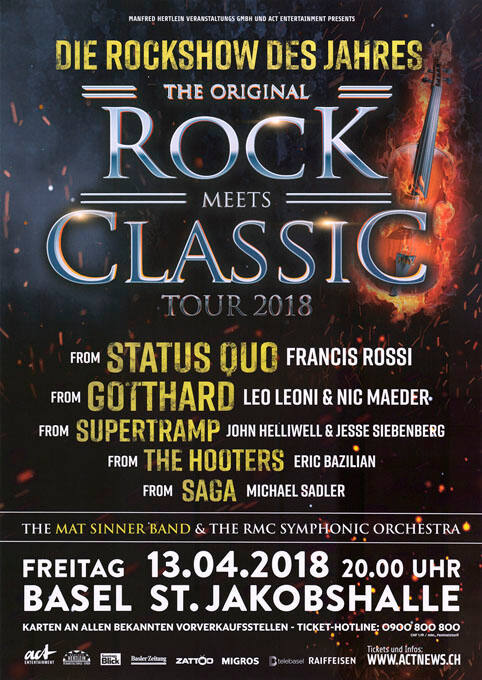 The Original Rock meets Classic Tour 2018, St. Jakobshalle Basel