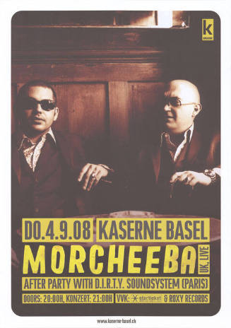 Morcheeba, After Party with D.I.R.T.Y Soundsystem, Kaserne Basel