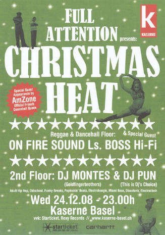 Full Attention presents: Christmas Heat, Kaserne Basel