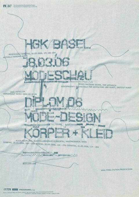 HGK Basel, Modeschau, Diplom 06, Mode - Design, Körper + Kleid, Kaserne Basel