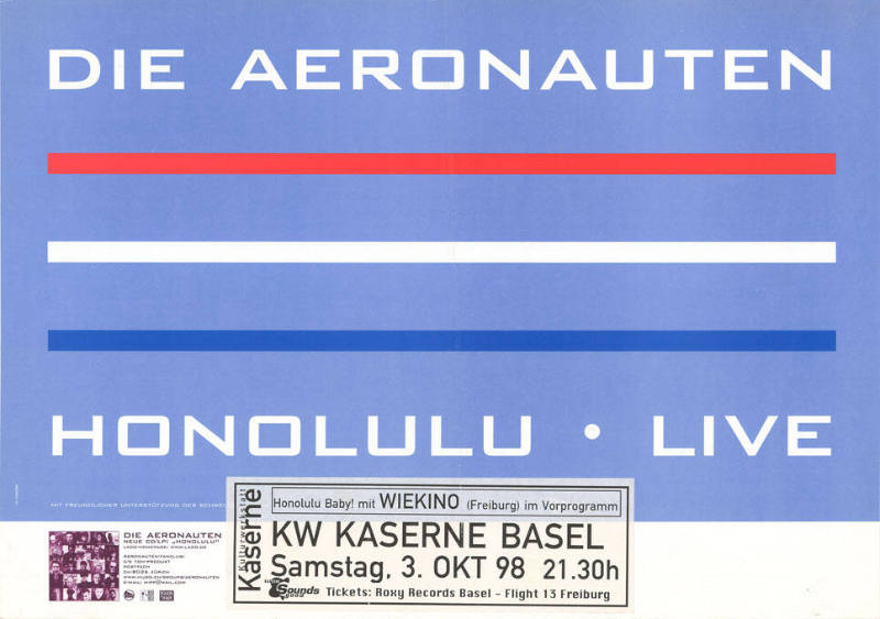 Die Aeronauten, Honolulu Live, Kaserne Basel