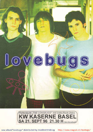 Lovebugs, Plattentaufe „The Lovebugs“ mit Indie-Rock-Disko, Kaserne Basel