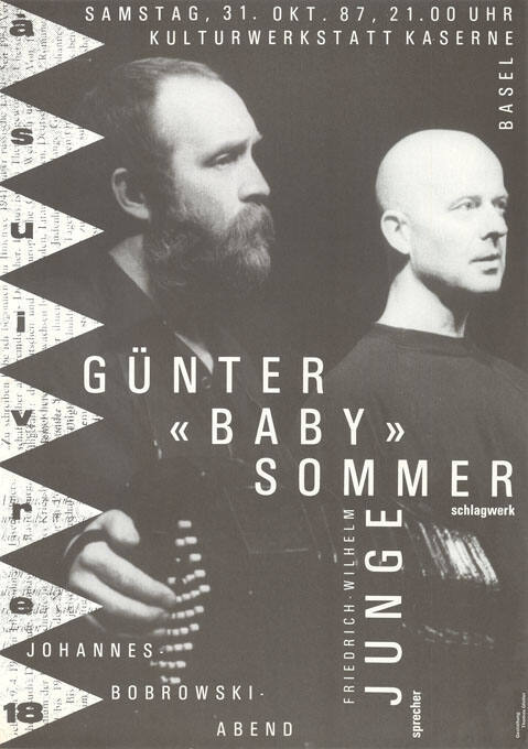 À suivre 18, Günter «Baby» Sommer, Kulturwerkstatt Kaserne Basel