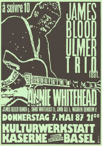 À suivre 10, James Blood Ulmer Trio, Annie Whitehead, Kulturwerkstatt Kaserne Basel