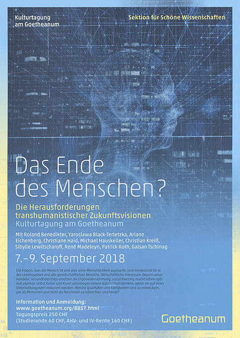 Das Ende des Menschen? Kulturtagung am Goetheanum