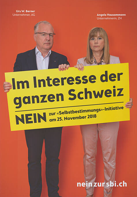 Im Interesse der ganzen Schweiz, Nein zur «Selbstbestimmungs»-Initiative