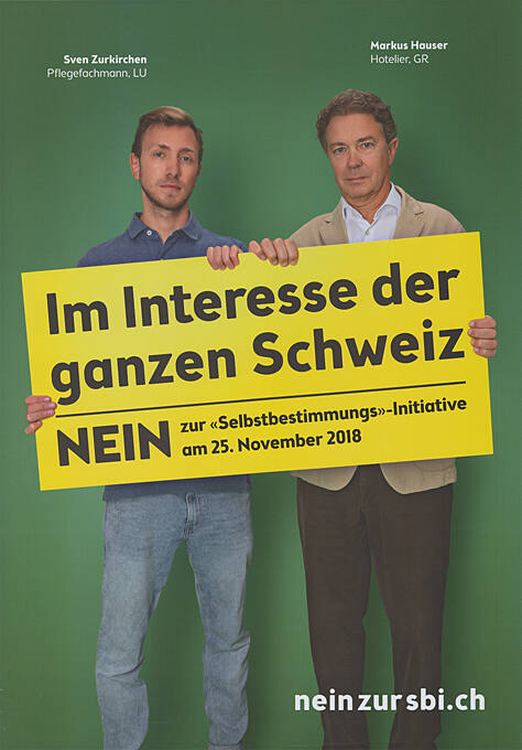 Im Interesse der ganzen Schweiz, Nein zur «Selbstbestimmungs»-Initiative