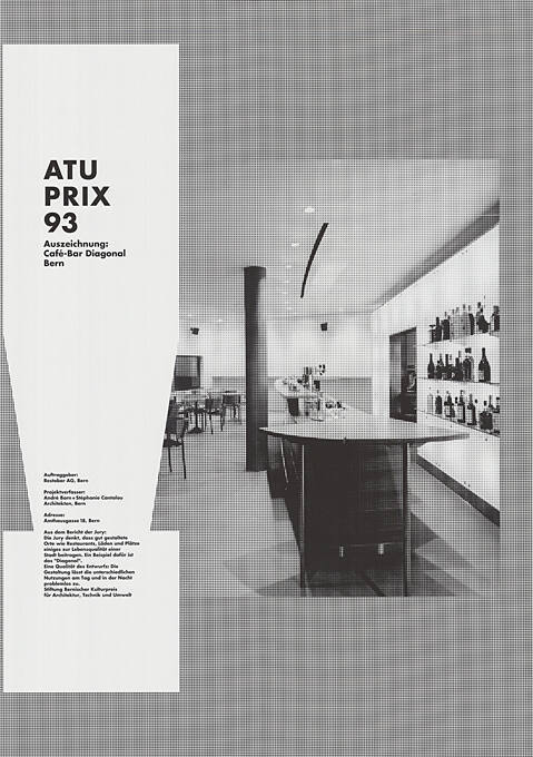 ATU Prix 93, Auszeichnung: Café-Bar Diagonal Bern