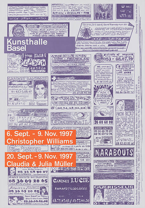 Christopher Williams, Claudia & Julia Müller, Kunsthalle Basel