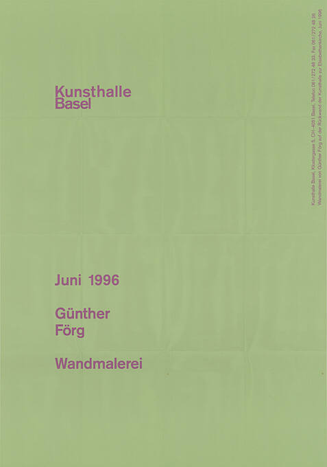 Günther Förg, Wandmalerei, Kunsthalle Basel