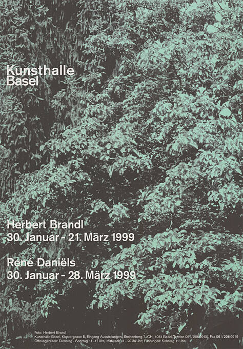 Herbert Brandl, René Daniëls, Kunsthalle Basel