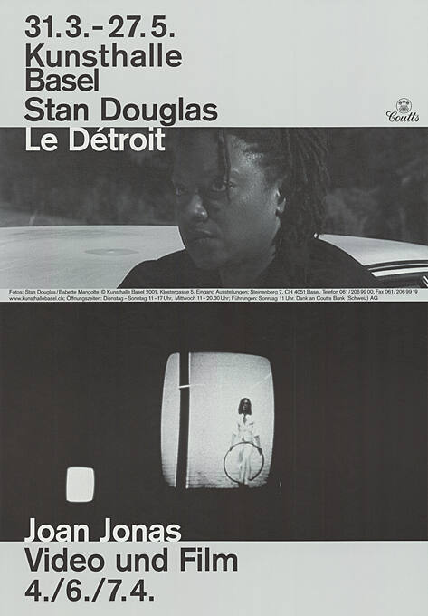 Stan Douglas, Le Détroit, Joan Jonas, Video und Film, Kunsthalle Basel