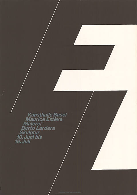 Maurice Estève, Berto Lardera, Kunsthalle Basel