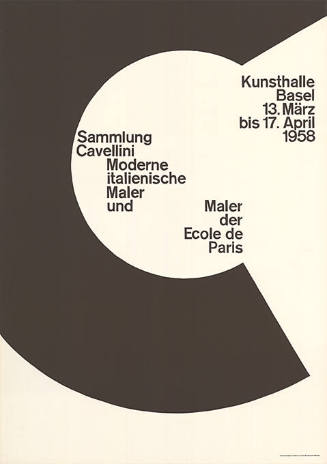 Sammlung Cavellini, Moderne italienische Maler und Maler der Ecole de Paris, Kunsthalle Basel