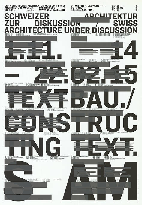 Textbau / Constructing Text, S AM