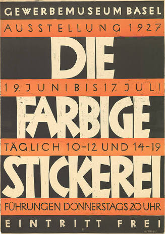 Die farbige Stickerei, Gewerbemuseum Basel