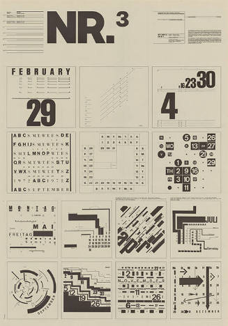 Nr. 3, Arbeiten aus dem Typographie-Unterricht, Thematik: Kalender