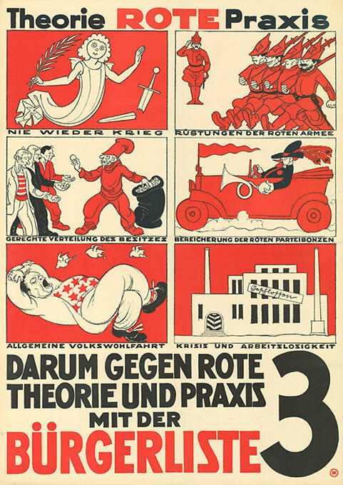 Theorie rote Praxis, […] Darum gegen rote Theorie und Praxis mit der Bürgerliste 3