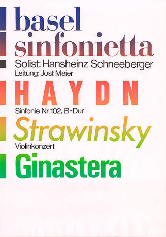 Basel Sinfonietta, Haydn, Strawinsky, Ginastera