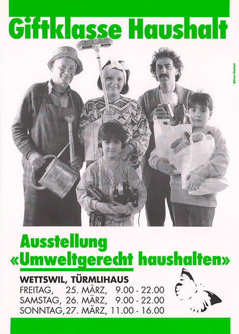 Giftklasse Haushalt, Ausstellung «Umweltgerecht haushalten», Wettswil, Türmlihaus