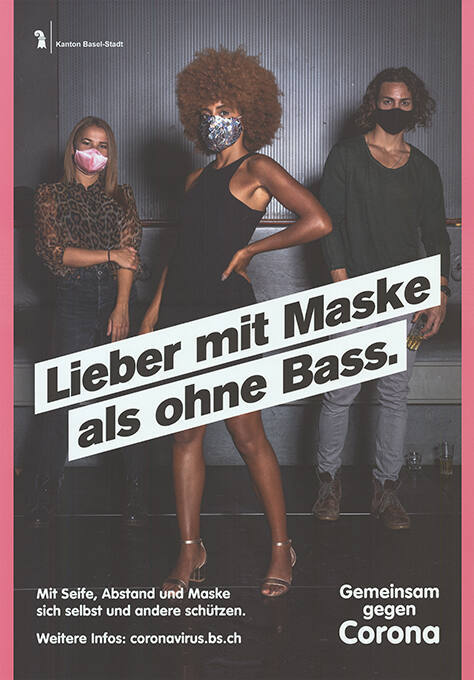 Lieber mit Maske als ohne Bass. Gemeinsam gegen Corona