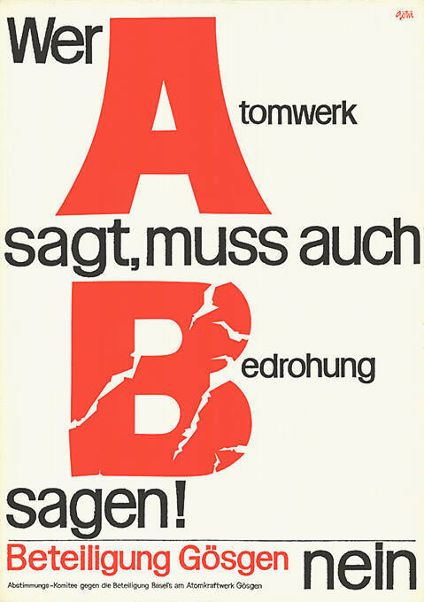 Abstimmungs-Komitee gegen die Beteiligung Basels am Atomkraftwerk Gösgen