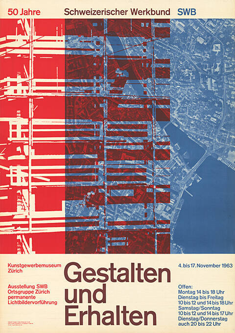 Gestalten und Erhalten, 50 Jahre Schweizerischer Werkbund SWB, Kunstgewerbemuseum Zürich