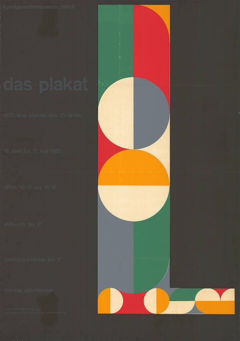 L, Das Plakat, 400 neue Plakate aus 25 Ländern, Kunstgewerbemuseum Zürich