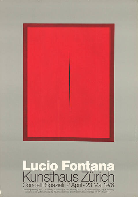 Lucio Fontana, Kunsthaus Zürich