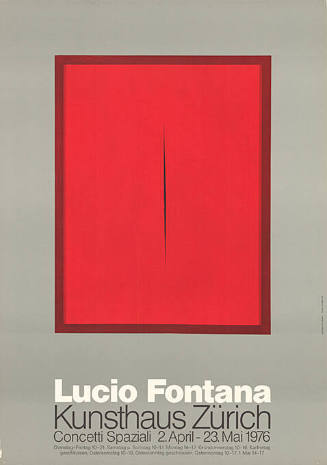 Lucio Fontana, Kunsthaus Zürich