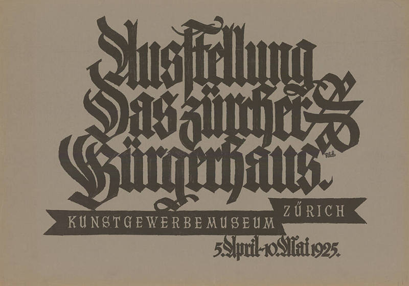 Ausstellung, Das Zürcher Bürgerhaus, Kunstgewerbemuseum Zürich