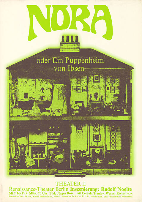 Nora oder ein Puppenheim, Renaissance Theater Berlin, Gastspiel im Theater 11, Zürich