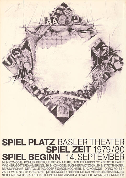 Spiel Platz, Spiel Zeit, Spiel Beginn, Basler Theater 1979/80