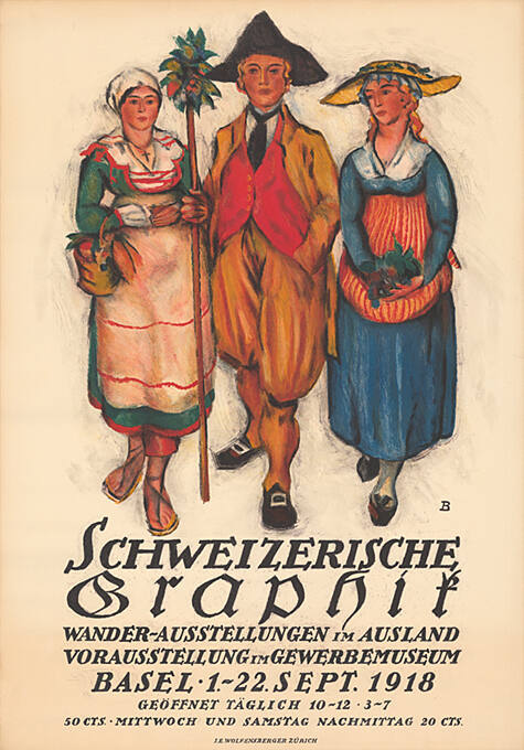 Schweizerische Graphik, Wander-Ausstellungen im Ausland, Vorausstellung im Gewerbemuseum Basel