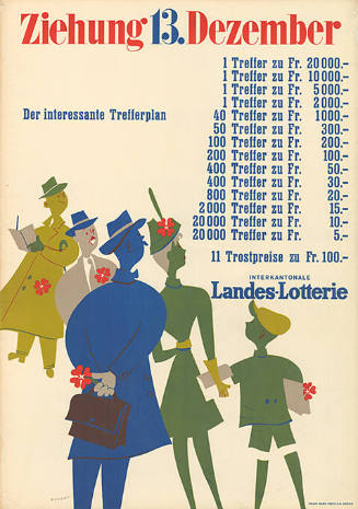 Ziehung 13. Dezember, Der interessante Trefferplan, Interkantonale Landes-Lotterie