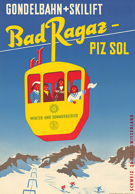 Bad Ragaz - Piz Sol, Gondelbahn + Skilift, Winter- und Sommerbetrieb