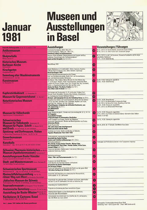 Museen und Ausstellungen in Basel, Januar