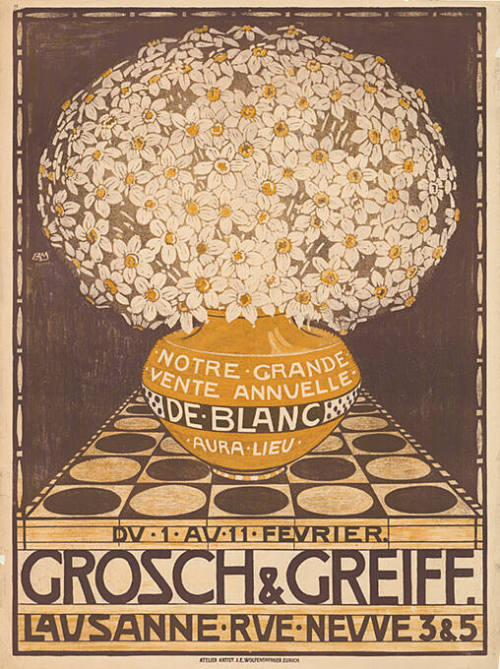 Notre Grande Vente Annuelle de Blanc, Grosch & Greiff Lausanne