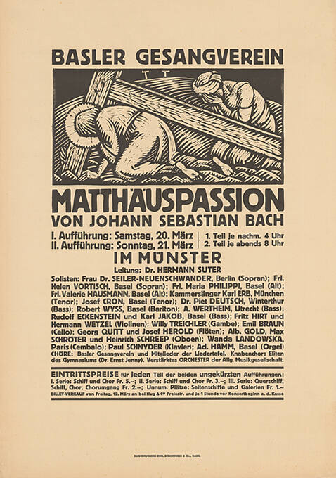 Matthäuspassion, Johann Sebastian Bach, im Münster, Basler Gesangverein