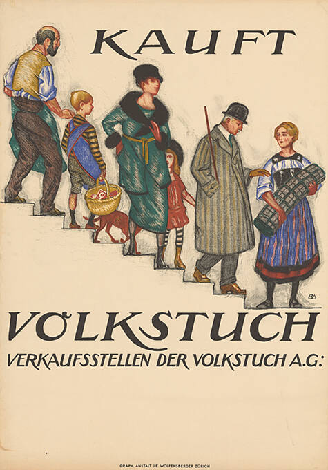 Kauft Volkstuch, Verkaufsstellen der Volkstuch A.G.