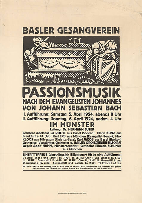 Passionsmusik, nach dem Evangelisten Johannes, von Johann Sebastian Bach, Basler Gesangverein, im Münster