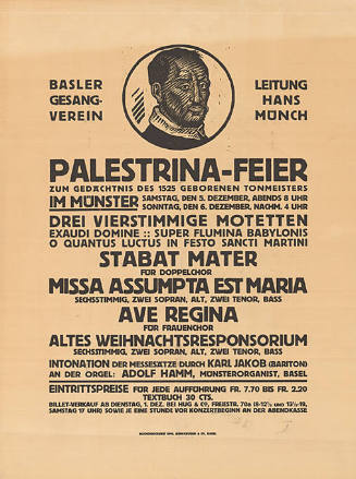 Palestrina-Feier, Leitung Hans Münch, Basler Gesangverein, im Münster