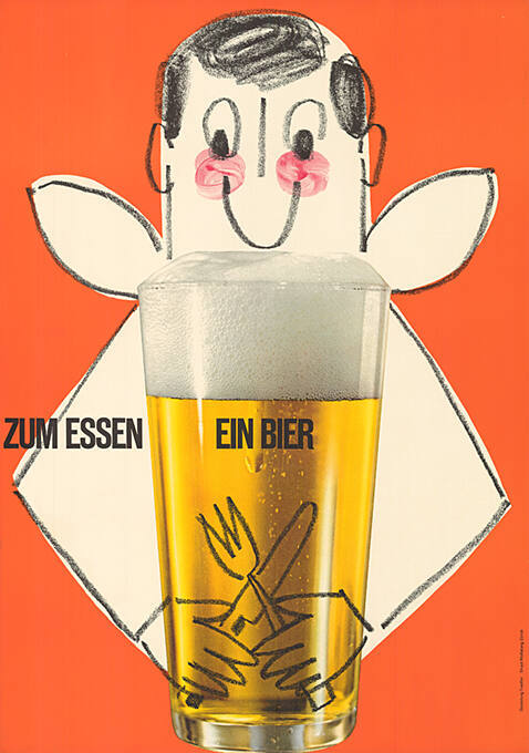 Zum Essen ein Bier