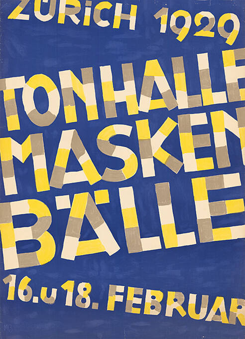 Zürich 1929, Tonhalle Maskenbälle