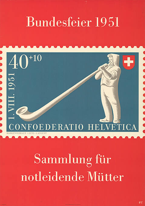 Bundesfeier 1951, Sammlung für notleidende Mütter