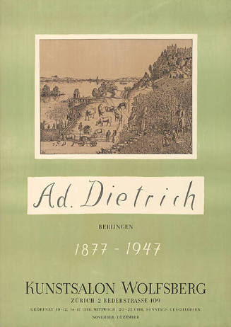 Ad. Dietrich, Kunstsalon Wolfsberg, Zürich